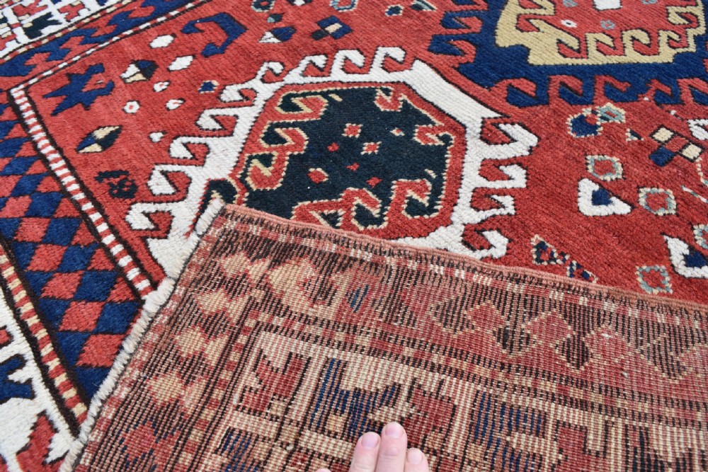 Antique Caucasian Borjalu Kazak village rug View VI