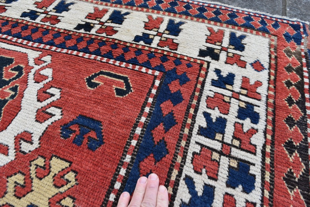 Antique Caucasian Borjalu Kazak village rug View VII