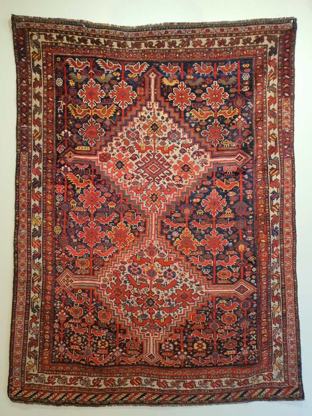 Antique Khmseh tribal rug 190x143cm