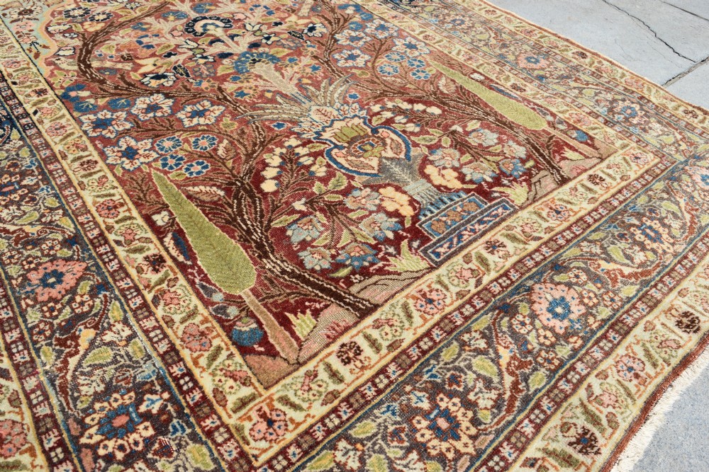 Antique Tabriz prayer rug 182x125cm View IV
