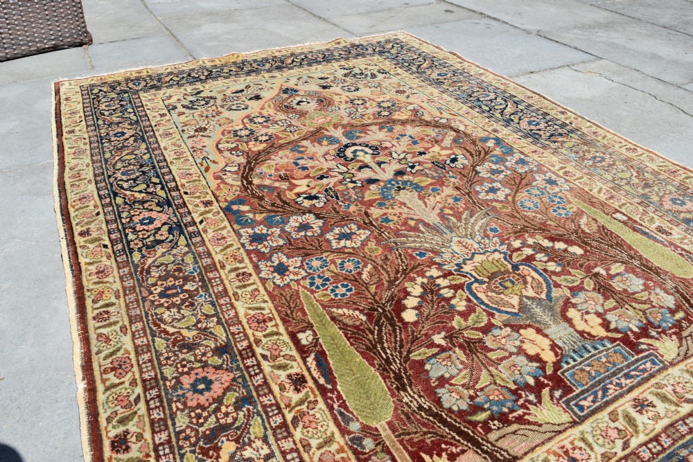Antique Tabriz prayer rug 182x125cm View V