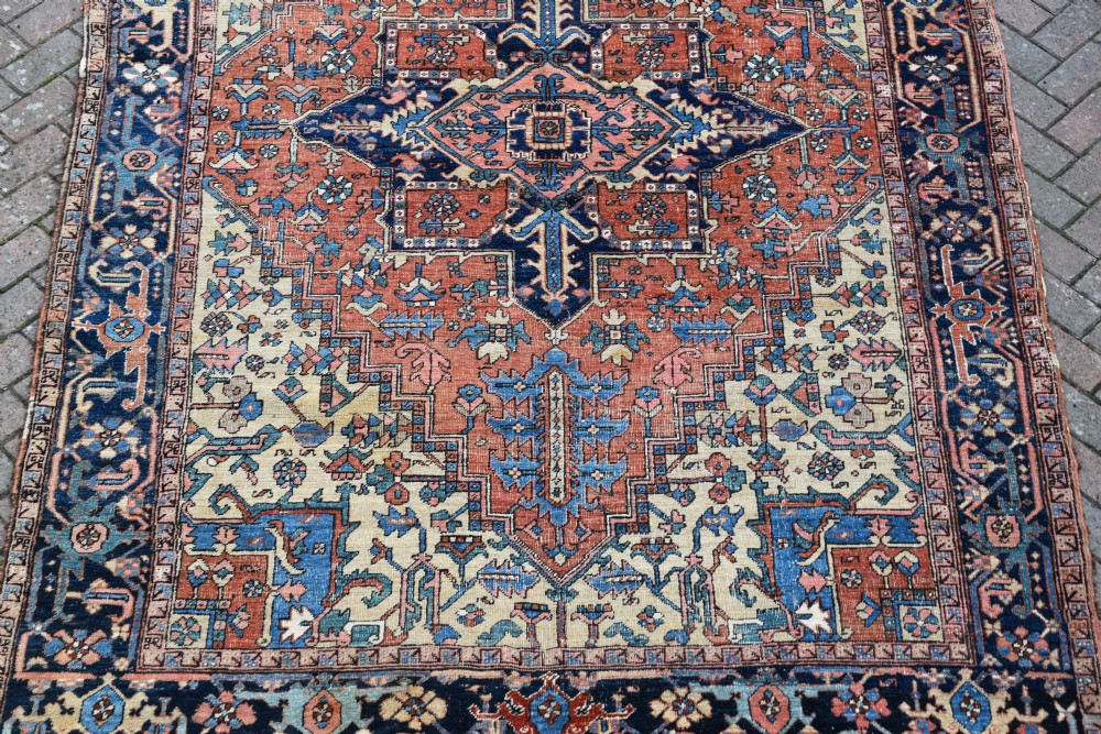 An antique small room size Heriz Carpet 283x203cm View II