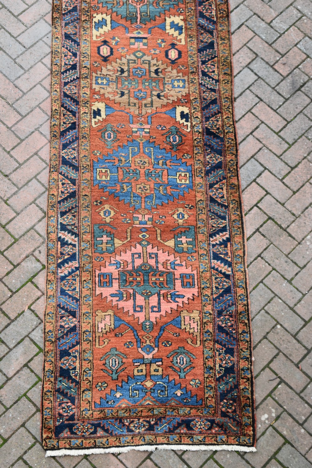 An antique Heriz runner of large proportions 523x100 cm View V
