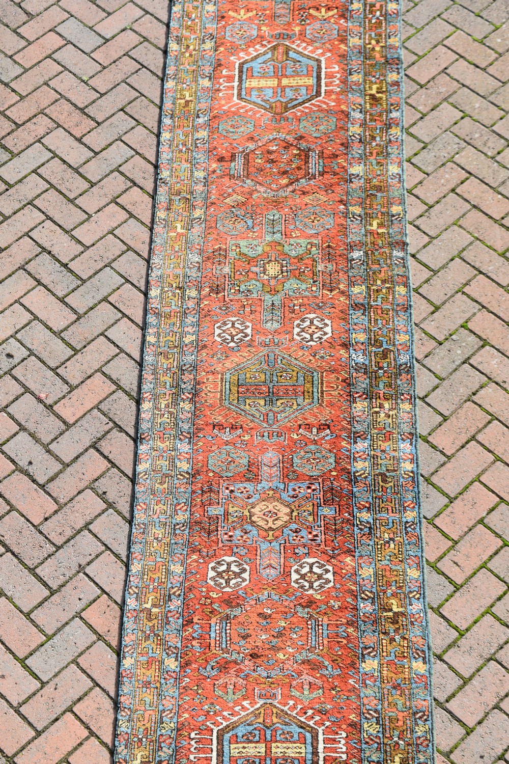 A good antique Heriz narrow runner 434x84 cm View II