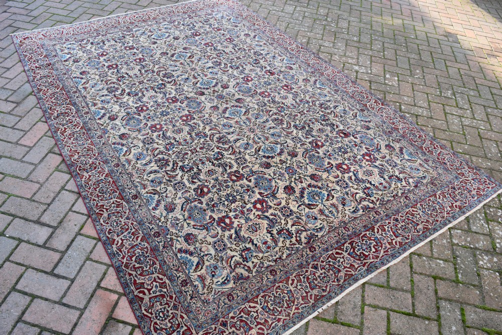 An exceptionally fine antique Isfahan carpet 278x190cm View II