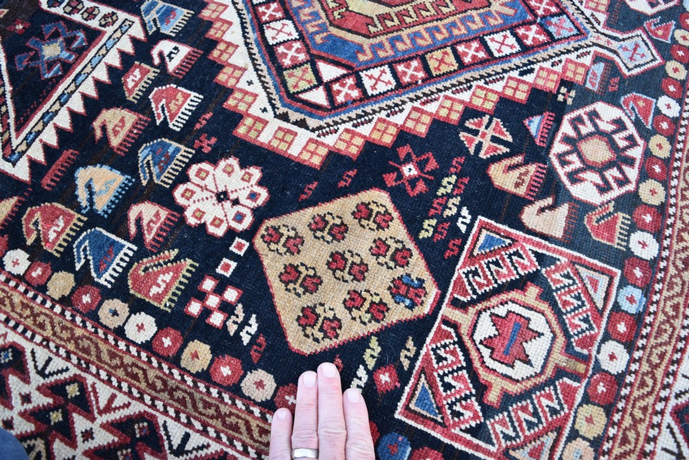 An antique Caucasian Shirvan rug 182x126cm View V