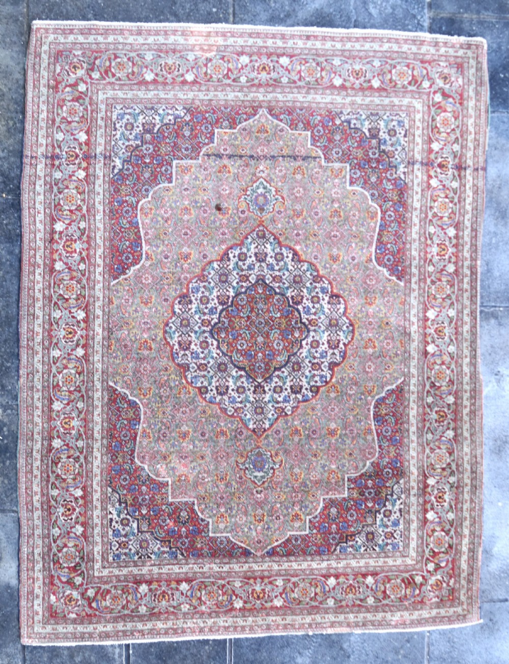 A very fine antique Tabriz rug  184x121cm