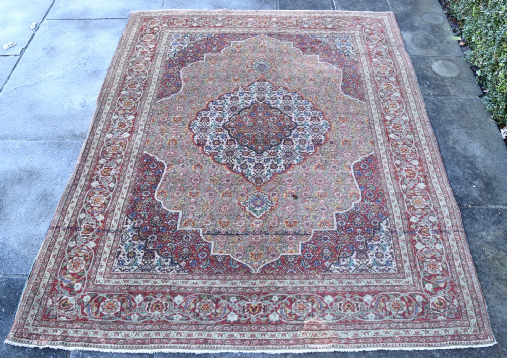 A very fine antique Tabriz rug  184x121cm View III