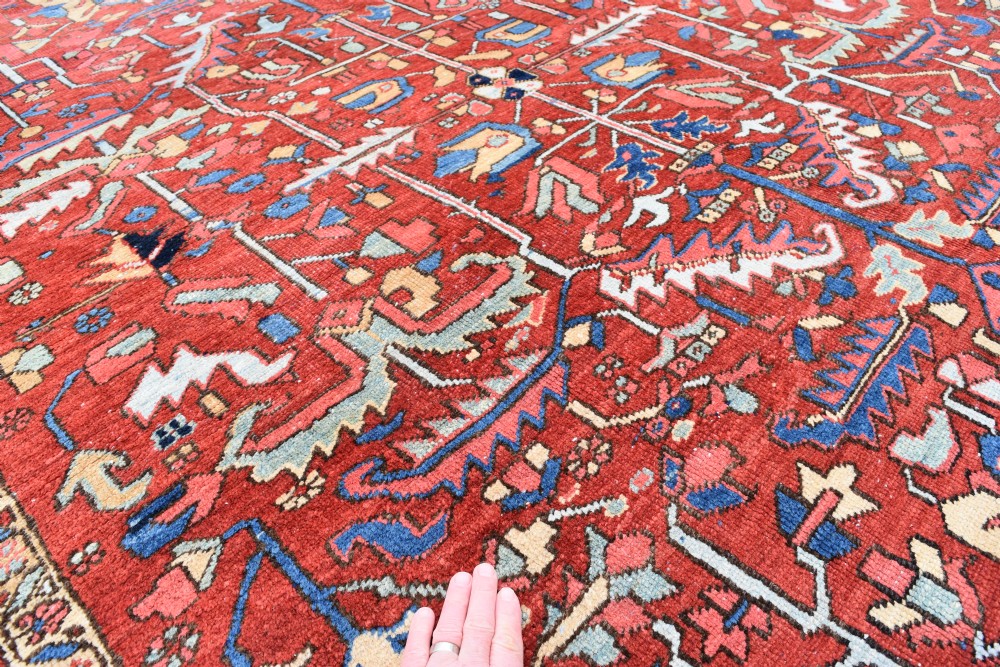 An Antique Heriz roomsize carpet 350x240 cm View III