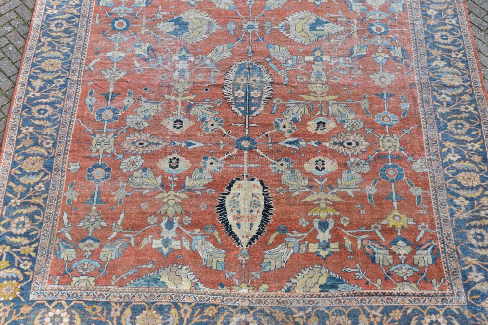 Fine antique Sultanabad country house carpet  407x350 cm View III