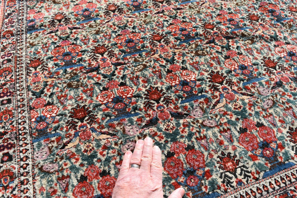 A very fine, part silk antique Tehran carpet 315x218 cm View III