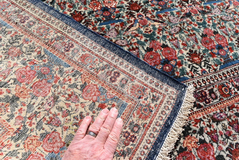 A very fine, part silk antique Tehran carpet 315x218 cm View IV