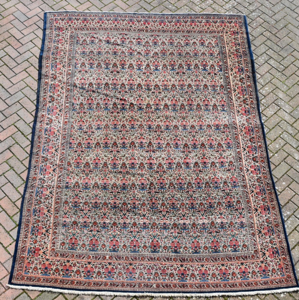 A very fine, part silk antique Tehran carpet 315x218 cm View V