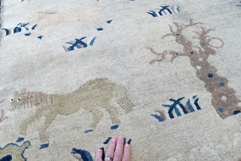 Antique Chinese Ninxia pillar rug 204x127cm View IV