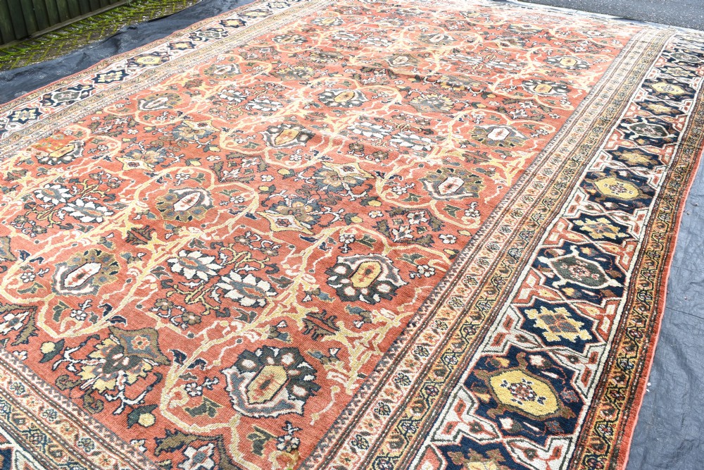 A massive antique Ziegler Mahal carpet 623x398cm View II