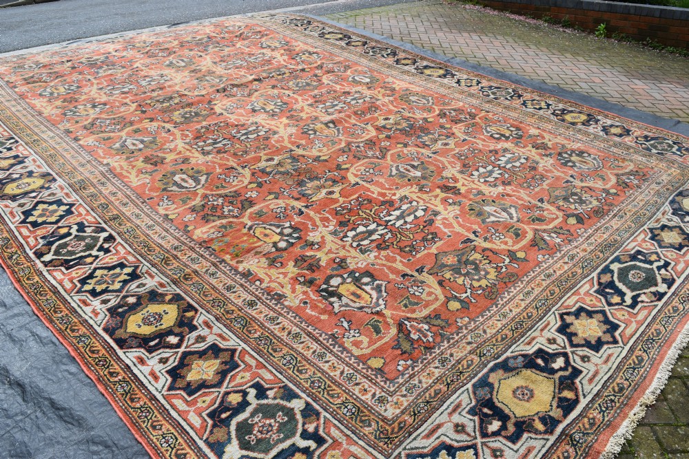 A massive antique Ziegler Mahal carpet 623x398cm View VI
