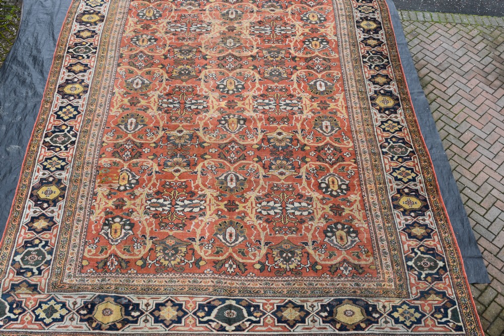 A massive antique Ziegler Mahal carpet 623x398cm View IX