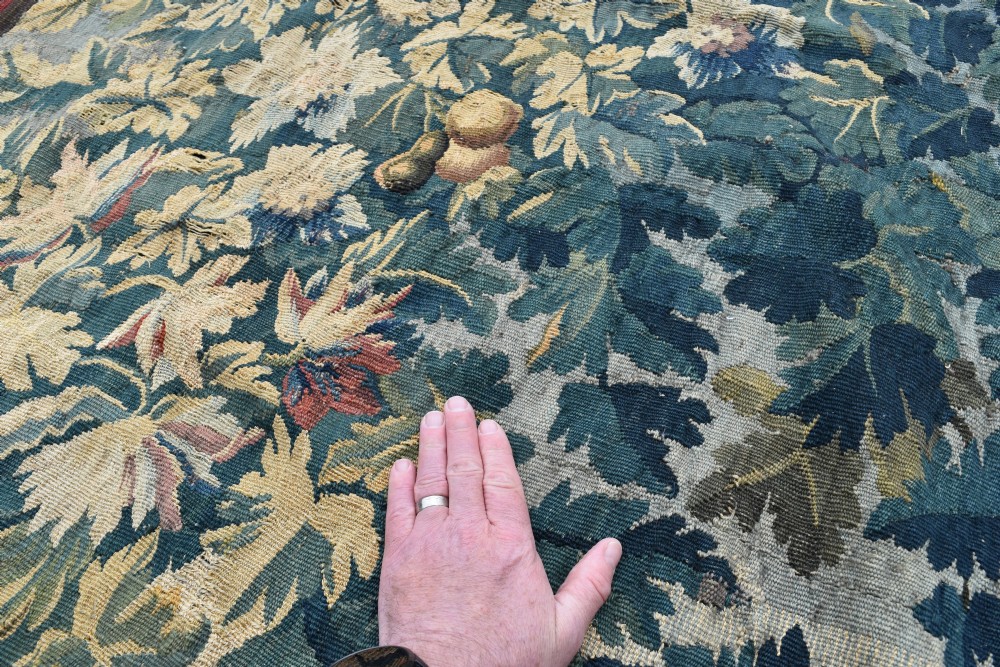 An 18th century Flemish tapestry fragment 250x150 cm View III