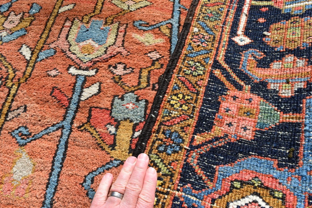 Antique Heriz roomsize carpet 230x216 cm View VI