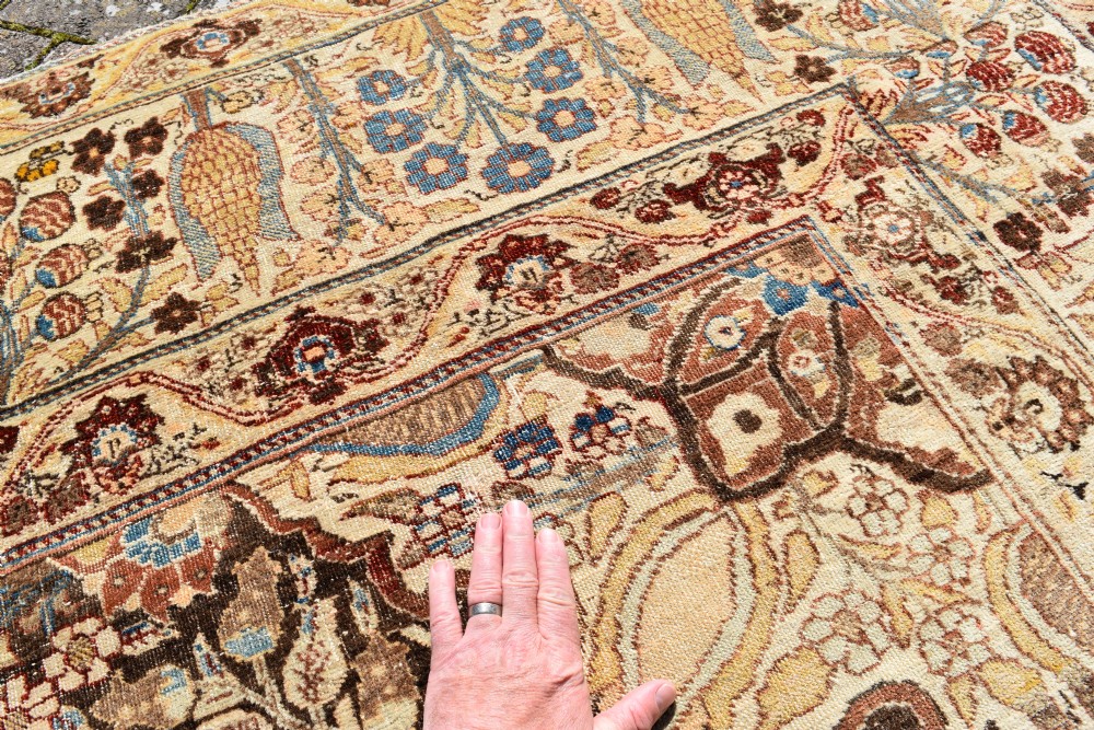 Antique Tabriz roomsize carpet 373x289cm View IV