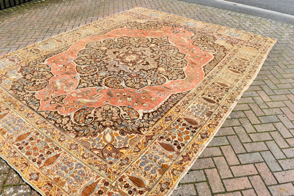 Antique Tabriz roomsize carpet 373x289cm View VI