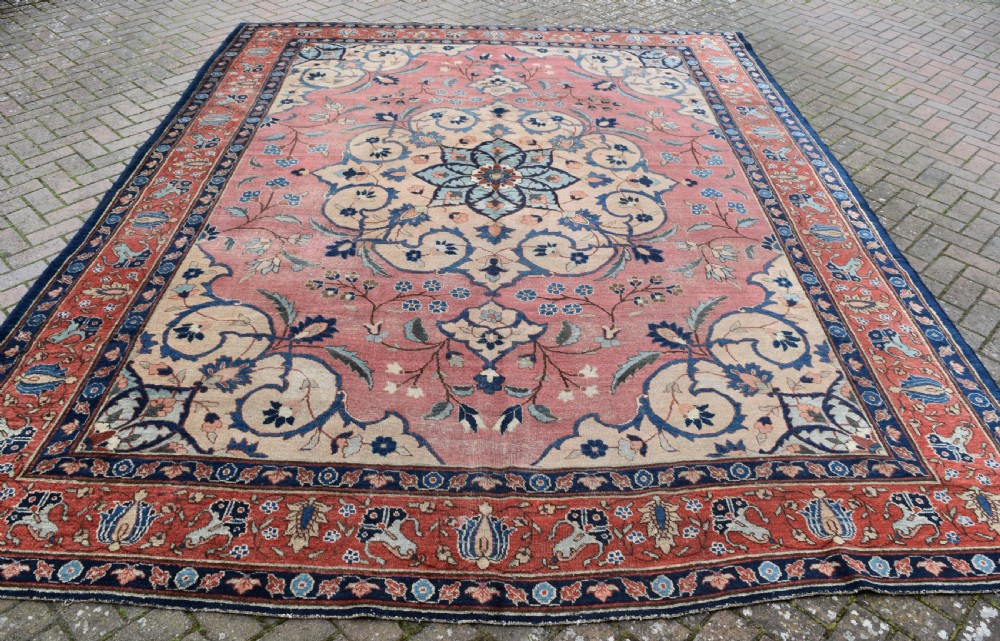An antique Khoy Tabriz Country house carpet 370x292 cm