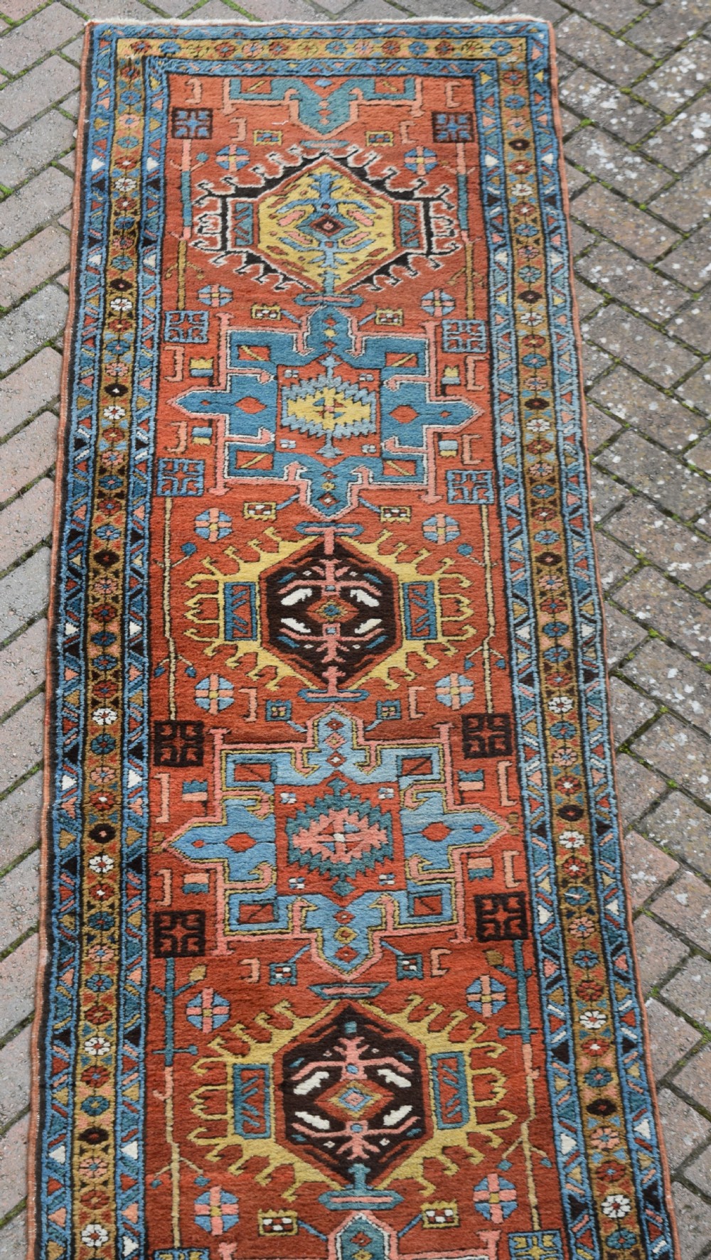 An antique Heriz narrow runner in mint condition  323x84 cm View X