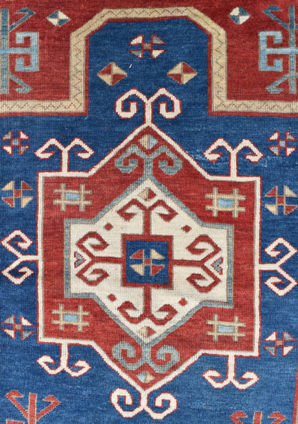 Early Caucasian Fachralo Kazak prayer rug 140x122 cm View II