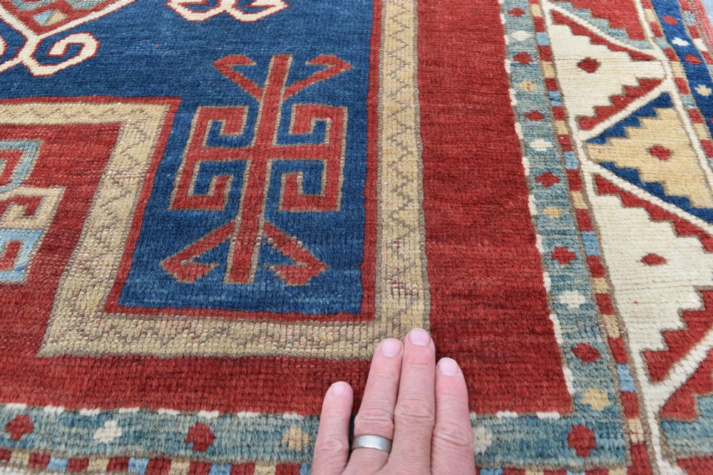 Early Caucasian Fachralo Kazak prayer rug 140x122 cm View IV