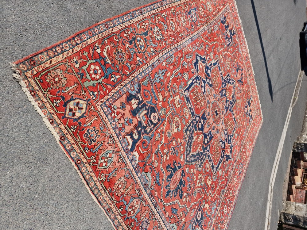 Good antique Karaja roomsize carpet 396x330 cm View III