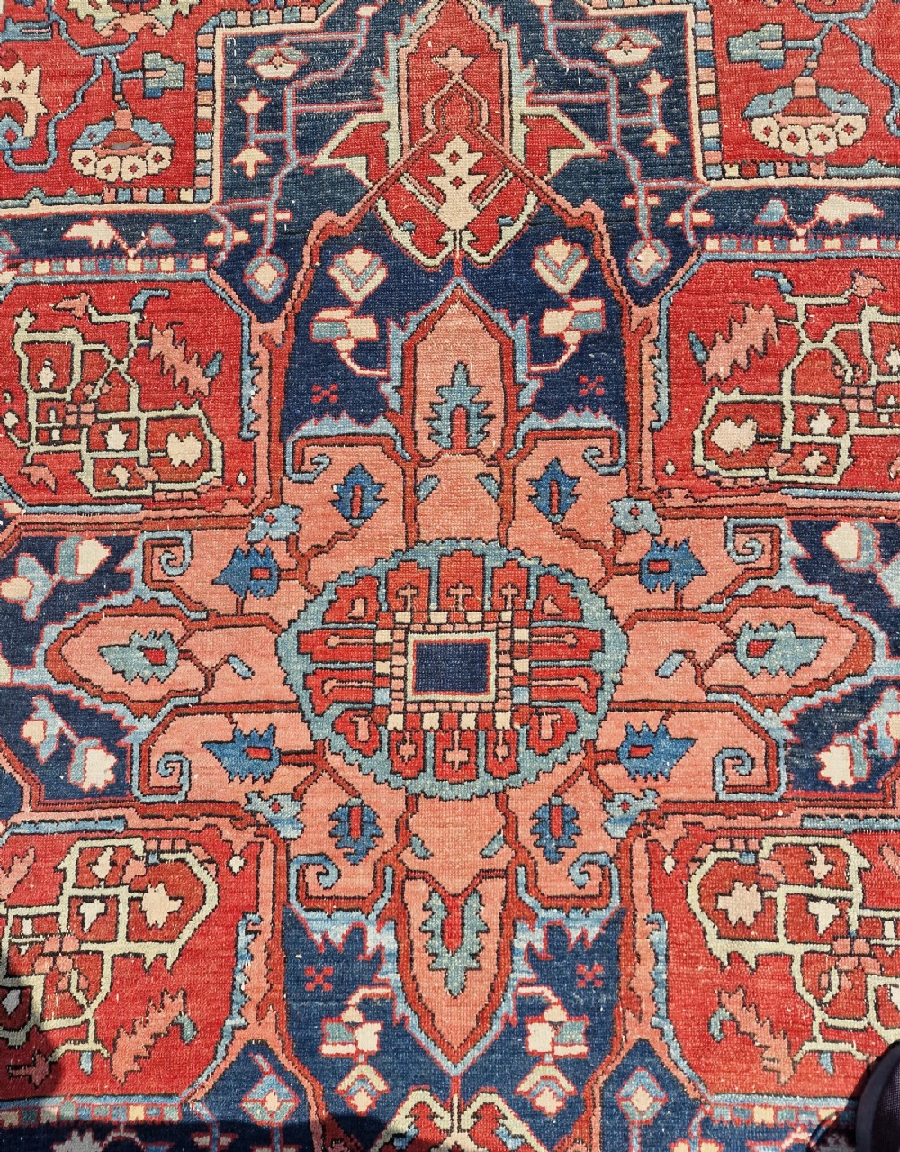 Good antique Karaja roomsize carpet 396x330 cm View IV