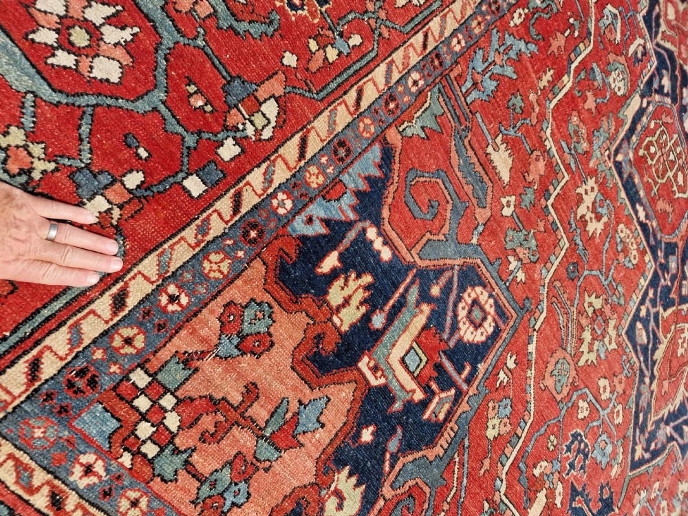 Good antique Karaja roomsize carpet 396x330 cm View VI