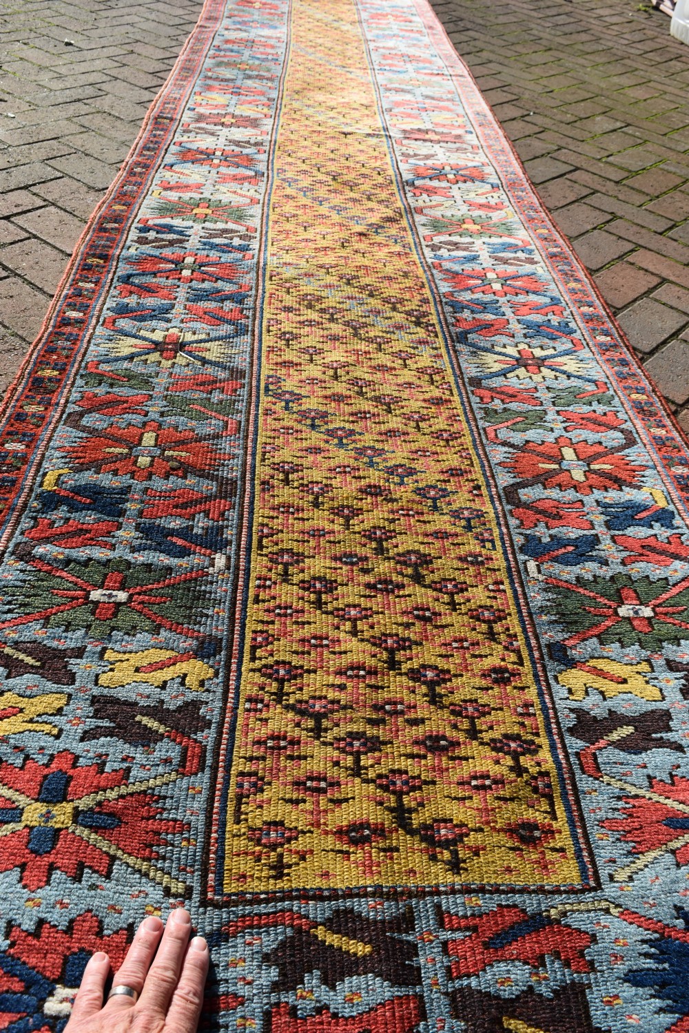 Antique Kurdish long narrow country house runner 503x89 cm View V