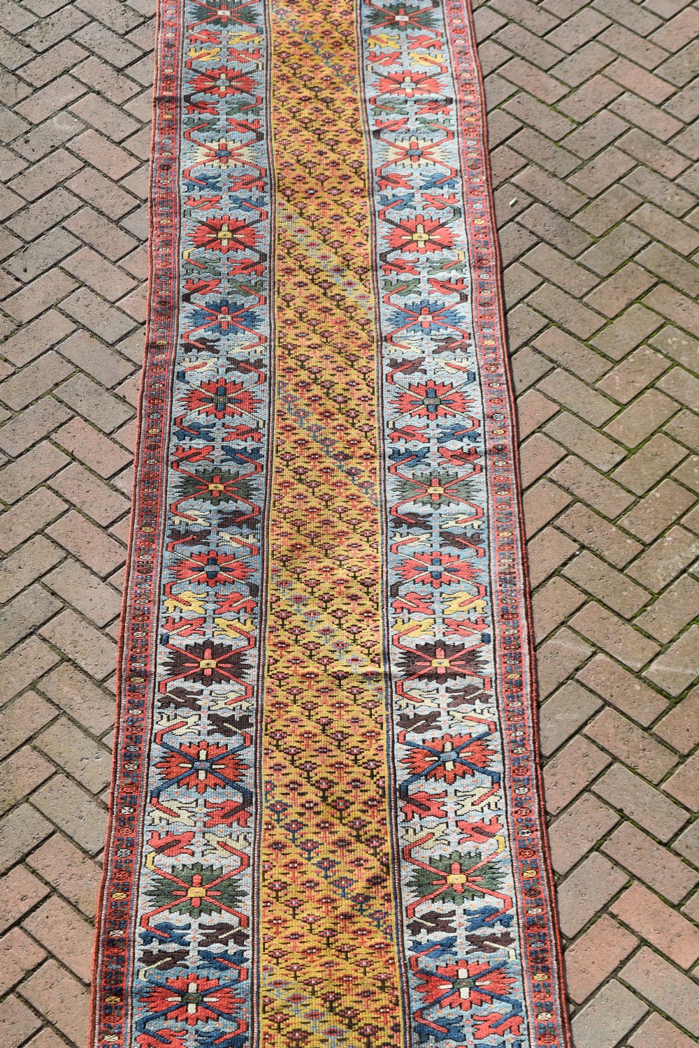 Antique Kurdish long narrow country house runner 503x89 cm View X