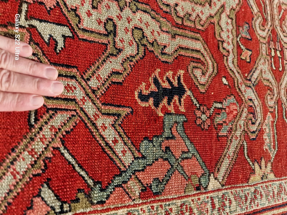 exceptional antique small format Heriz rug 188x150cm View III