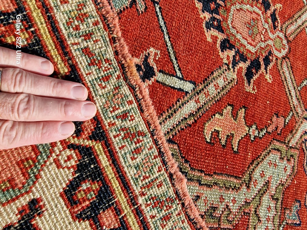 exceptional antique small format Heriz rug 188x150cm View IV