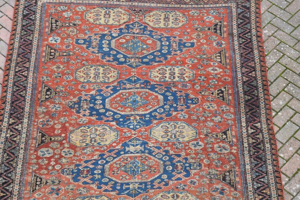 An antique Caucasian  Kuba Sumak carpet 289x203cm View III