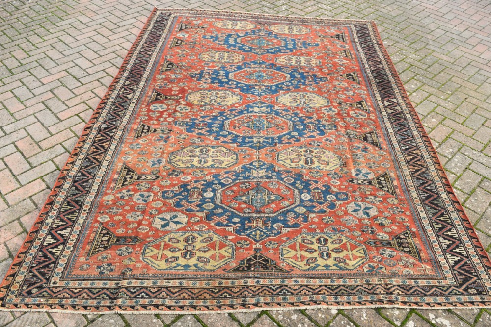 An antique Caucasian  Kuba Sumak carpet 289x203cm View VI