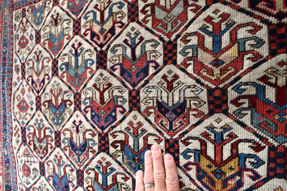 Very fine antique Shirvan prayer rug 135x124 cm View VI
