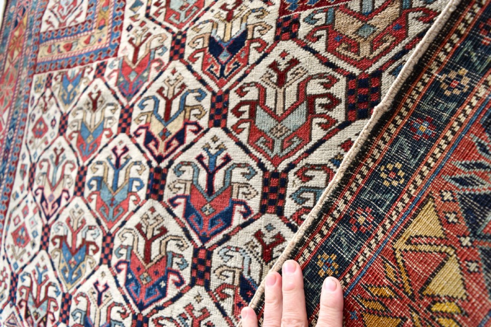 Very fine antique Shirvan prayer rug 135x124 cm View VII