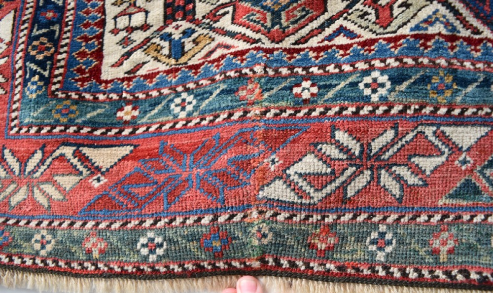 Very fine antique Shirvan prayer rug 135x124 cm View VIII