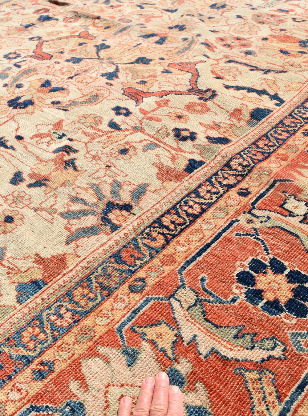Fine antique Ziegler carpet 405x321 cm View XIII
