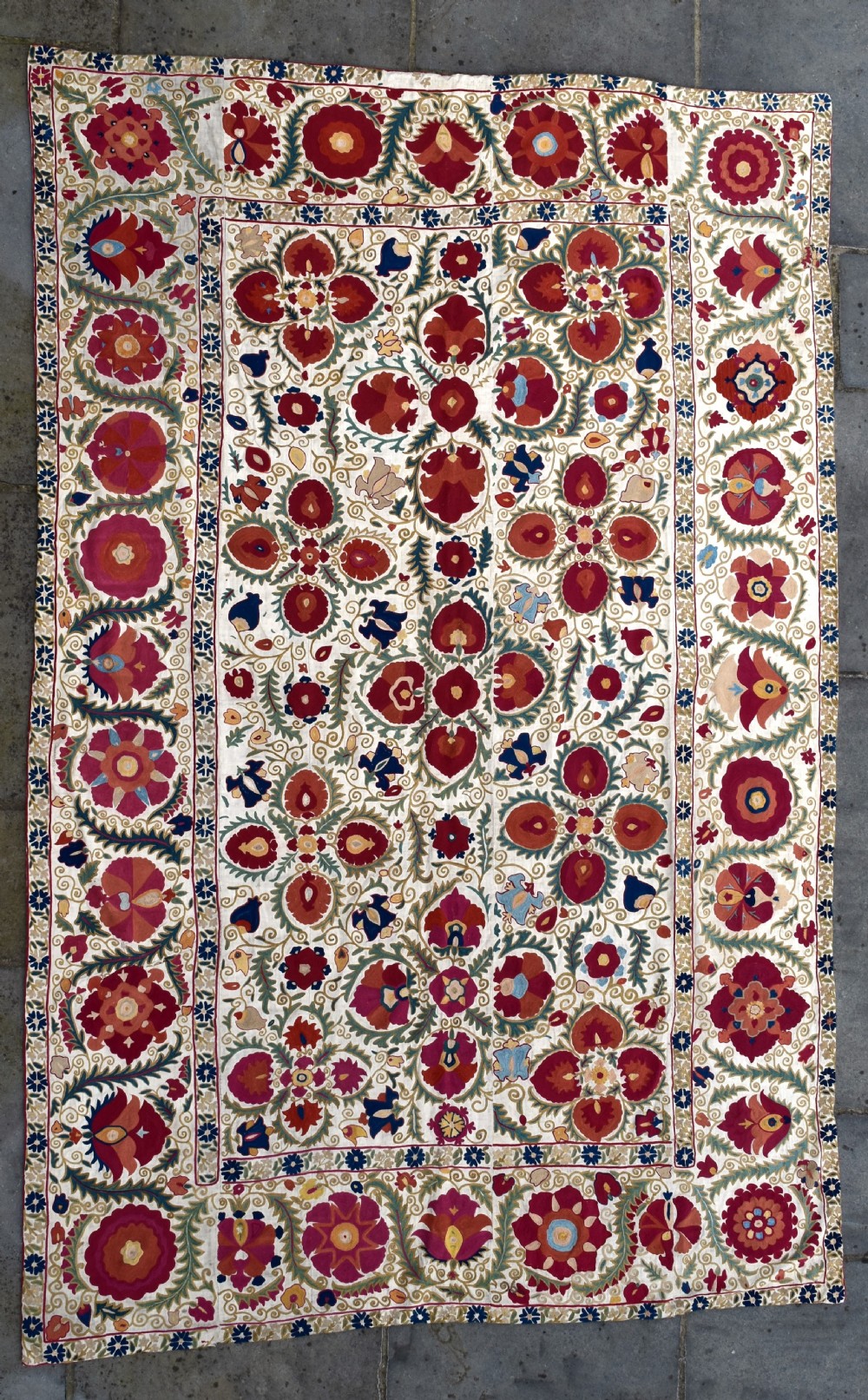 Fine antique Bukhara Suzani 258x168cm
