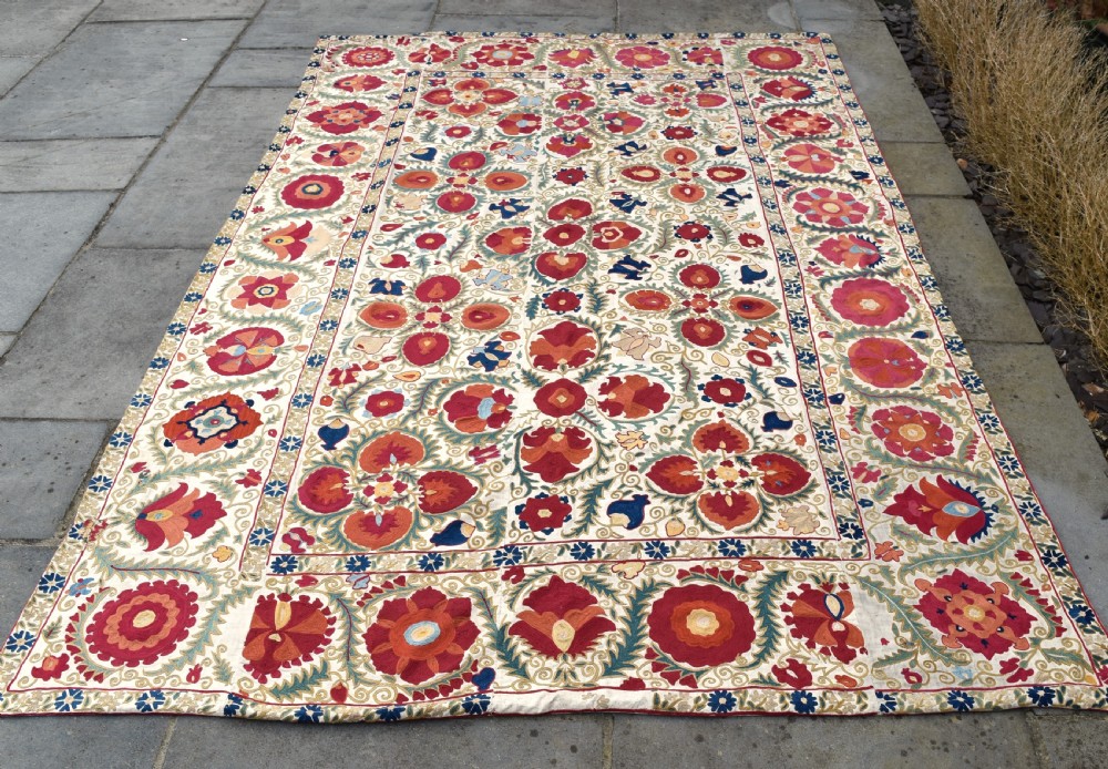 Fine antique Bukhara Suzani 258x168cm View II