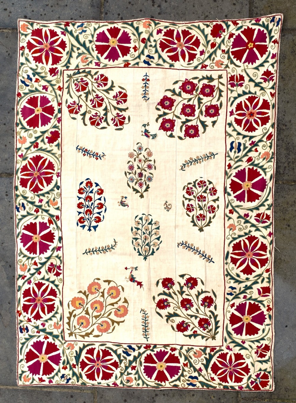 Antique Bukhara Nim Suzani 154x109 cm