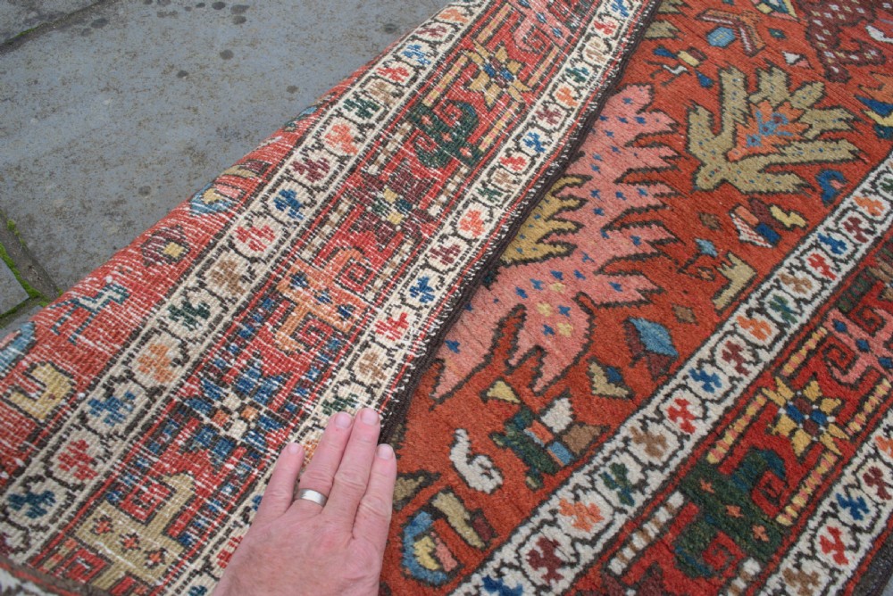 An antique narrow Heriz runner 310x76 cm View V