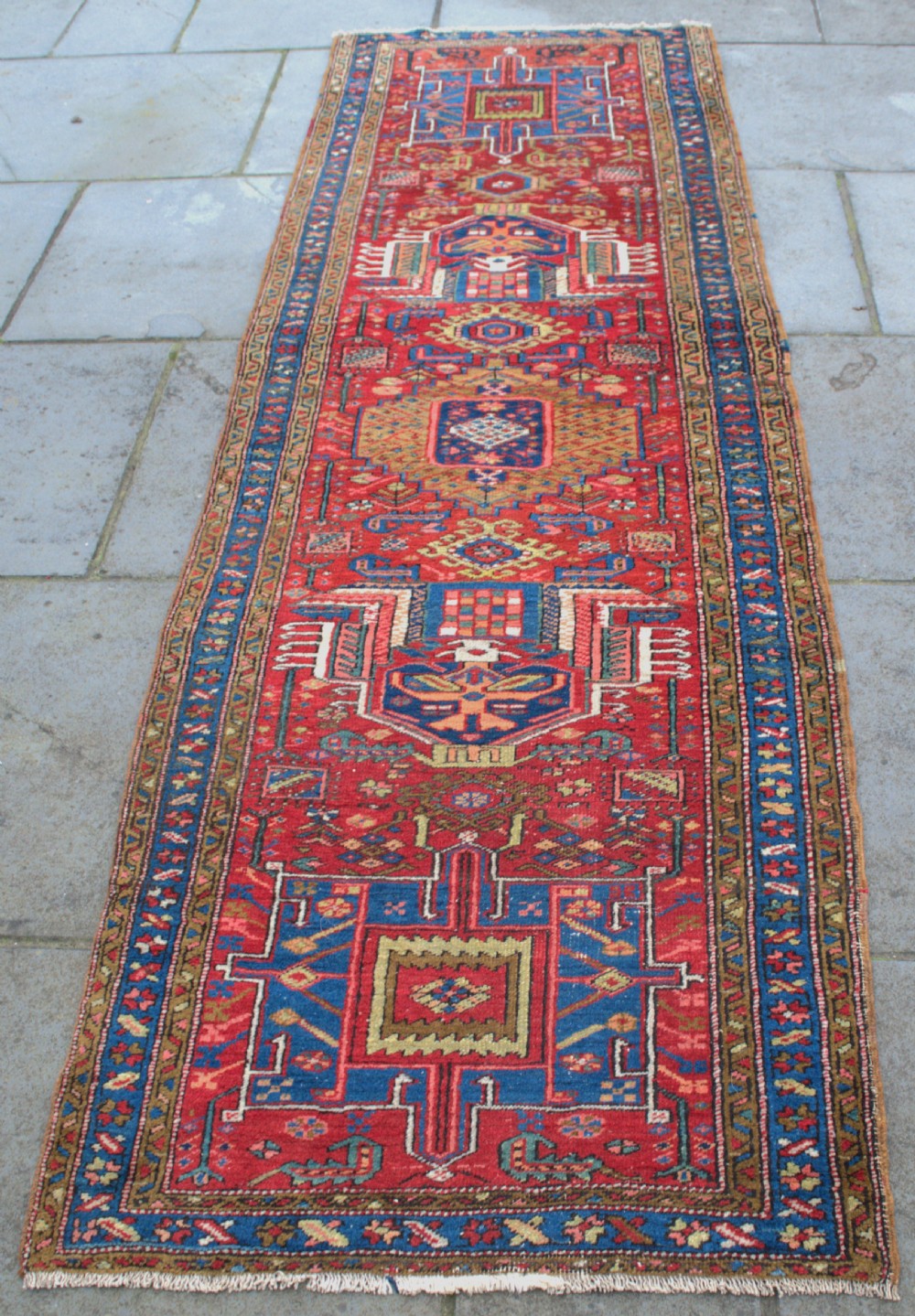 an antique Heriz runner 294x90 cm