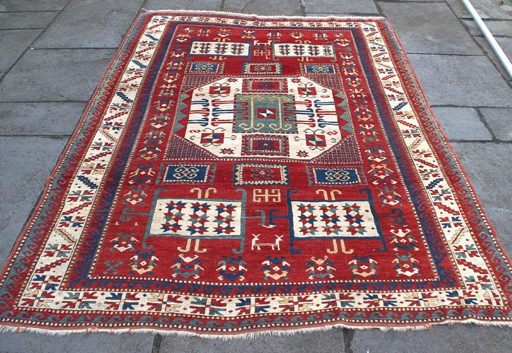 A fine antique Karachopf Kazak rug 244x192cm