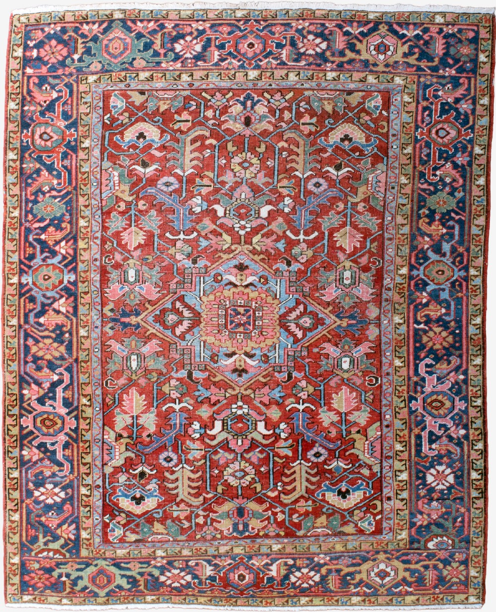 A small square Heriz carpet 256x214cm