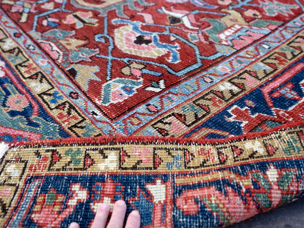A small square Heriz carpet 256x214cm View V